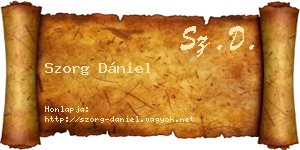 Szorg Dániel névjegykártya